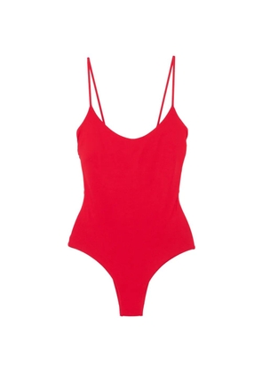 Fisico scoop-neck spaghetti-strap swimsuit - Red