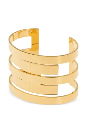 Elisabetta Franchi logo-detail rigid bracelet - Gold
