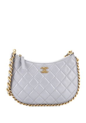 CHANEL Pre-Owned CC Chain Around Quilted Lambskin hobo bag - Grey