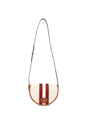 Bally stripe-detail leather-trim shoulder bag - Neutrals