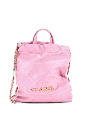 CHANEL Pre-Owned 22 Chain Quilted Calfskin Medium backpack - Pink