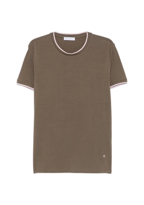 Manuel Ritz contrast-trim T-shirt - Brown