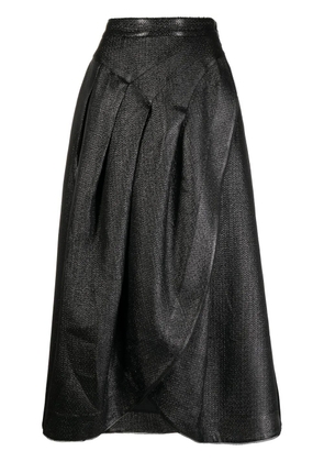SHIATZY CHEN Genisis asymmetric wrap skirt - Black