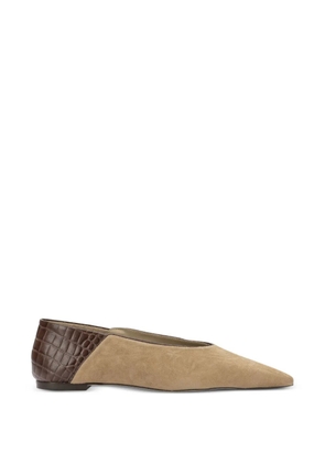 AMMB MILANO leather ballet flats - Neutrals