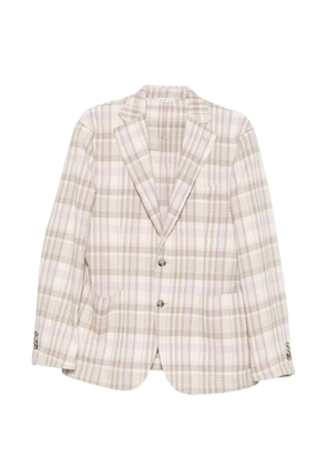 Manuel Ritz Nuvola check-pattern jacket - Neutrals