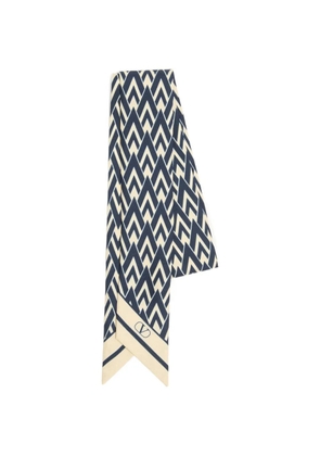 Valentino Garavani Toute La V silk bandeau scarf - Blue
