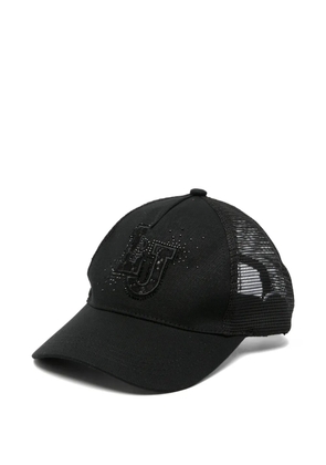 LIU JO rhinestone-embellished mesh-panel baseball cap - Black