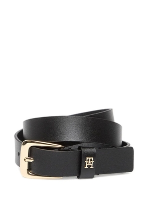 Tommy Hilfiger Libre logo-plaque buckled belt - Black
