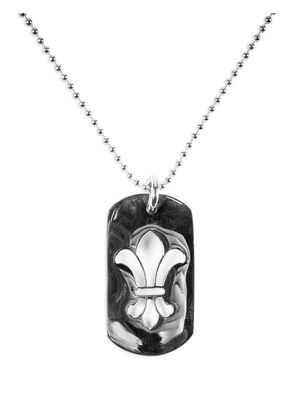 Chrome Hearts Fleur dog-tag necklace - Silver