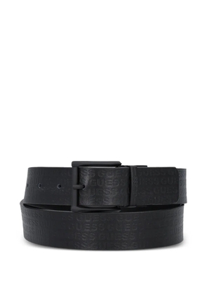 GUESS USA logo-embossed buckle belt - Black