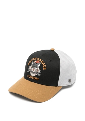 South garage embroidered mesh-panel cap - Black