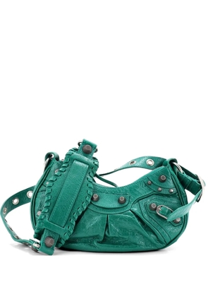 Balenciaga Pre-Owned Le Cagole Giant Studs Shoulder Bag Leather XS hobo bag - Green