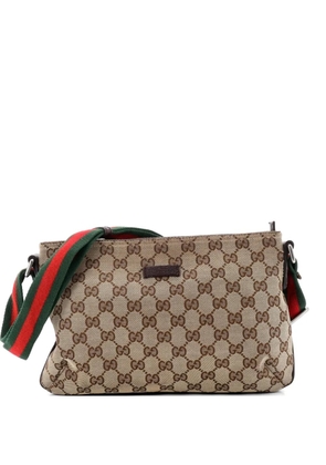 Gucci Pre-Owned Web Strap Messenger Bag GG Canvas Small crossbody bag - Brown