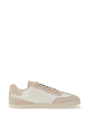 GROUNDS Panama suede-panelled sneakers - White