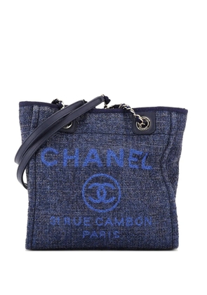 CHANEL Pre-Owned North South Deauville Tote Raffia with Glitter Detail Small shoulder bag - Blue