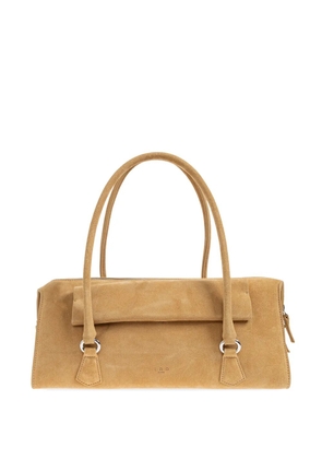 IRO suede-finish zip-top tote bag - Neutrals