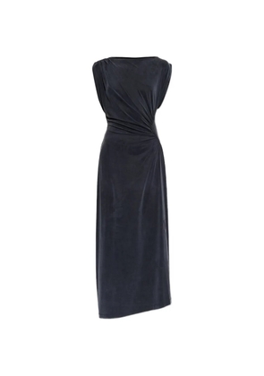 IRO gathered asymmetric-hem dress - Black