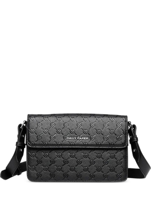 Daily Paper Meru monogram-debossed shoulder bag - Black
