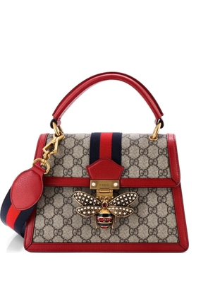Gucci Pre-Owned Queen Margaret Top Handle Bag GG Coated Canvas with Leather Small satchel - Red