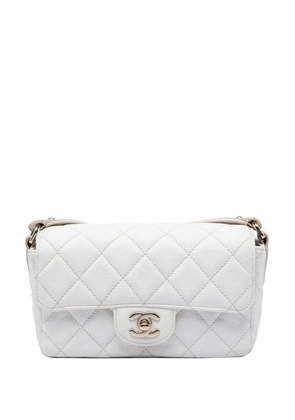 CHANEL Pre-Owned 2020 Mini Rectangular Caviar Single Flap crossbody bag - Brown