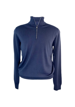 Piacenza 1733 quarter-zip merino sweater - Blue