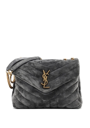 Saint Laurent Pre-Owned Loulou Matelasse Chevron Suede Small shoulder bag - Grey