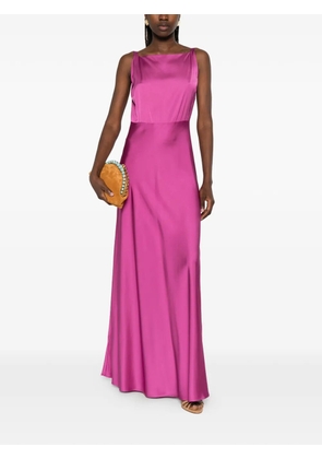 LIU JO draped floral-appliqué dress - Blue
