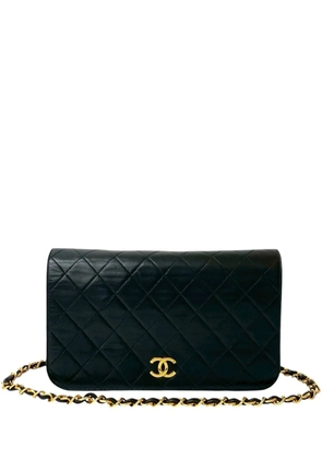 CHANEL Pre-Owned 1994-1996 CC Quilted Lambskin Full Single Flap crossbody bag - Black