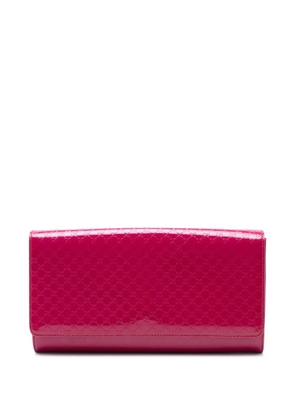 Gucci Pre-Owned 2016-2025 Microguccissima Patent Broadway clutch bag - Pink