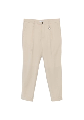 Manuel Ritz pleated turn-up trousers - Neutrals