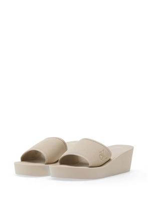 Calvin Klein wedge-heel sandals - Neutrals