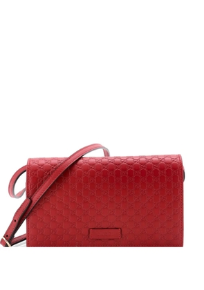Gucci Pre-Owned Wallet on Strap Microguccissima Leather crossbody bag - Red