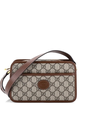 Gucci Pre-Owned Interlocking G Patch Camera Bag GG Coated Canvas Mini crossbody bag - Brown