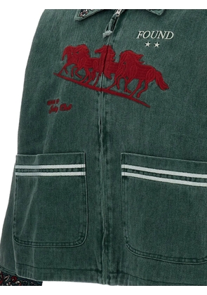 FOUND Jockey embroidered jacket - Green