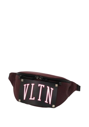 Valentino Garavani Pre-Owned 2018-2026 Nylon and Leather VLTN Rockstud belt bag - Red