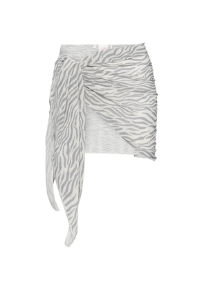 MC2 Saint Barth Sery zebra-pattern sarong - Neutrals