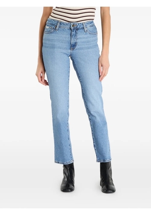 GUESS USA G08 whiskered logo-patch jeans - Blue