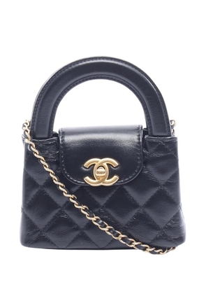 CHANEL Pre-Owned 2021-2026 Nano Quilted Lambskin Kelly Shopper Bag satchel - Black