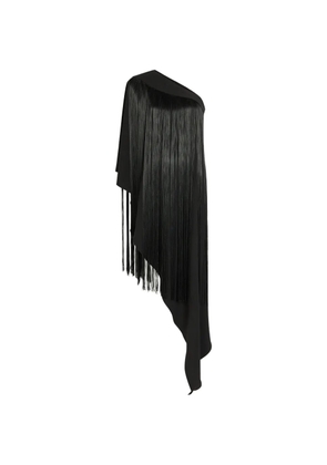 The Arrivals Angelica fringed asymmetric dress - Black