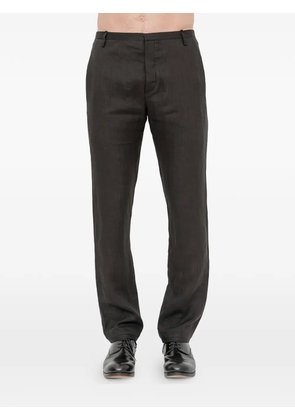 Label Under Construction XY Axis linen trousers - Brown