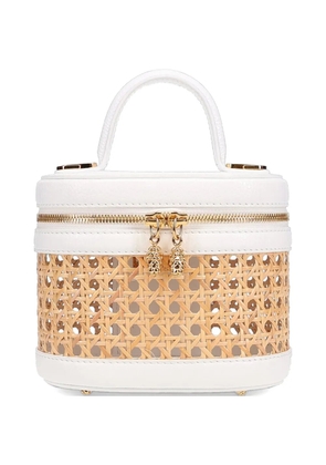 Tyler Ellis small Victoria wicker-panel tote bag - Neutrals