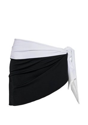 Balmain two-tone wrap-style sarong - Black