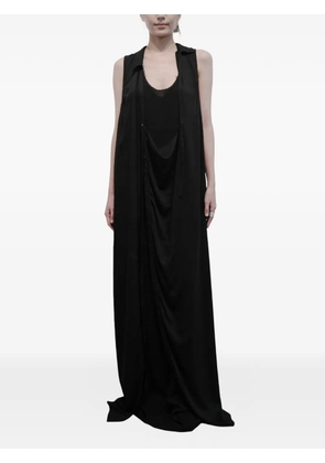 ili node Theron draped sleeveless maxi dress - Black