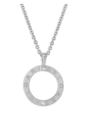 Bvlgari Pre-Owned 18k white gold diamond pendant necklace - Silver