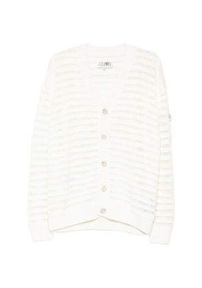 MM6 Maison Margiela V-neck cardigan - White