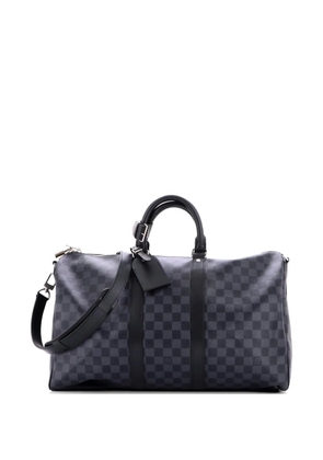Louis Vuitton Pre-Owned Keepall Bandouliere Bag Damier Graphite 45 travel bag - Black