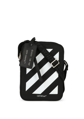 Off-White ZIp Tie Diagonals logo-print shoulder bag - Black