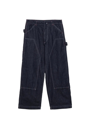 Engineered Garments contrast-stitch panelled jeans - Blue