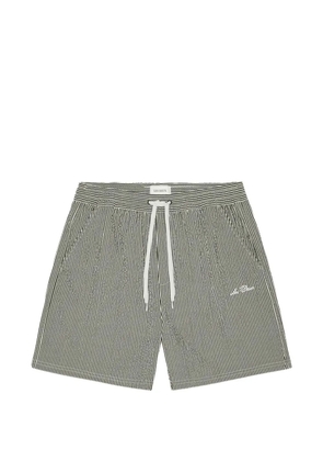 Les Deux seersucker drawstring shorts - Green