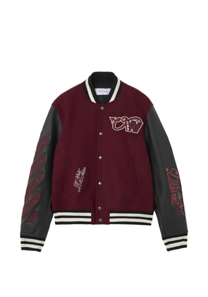 Off-White x AC Milan patch-detail bomber jacket - Red